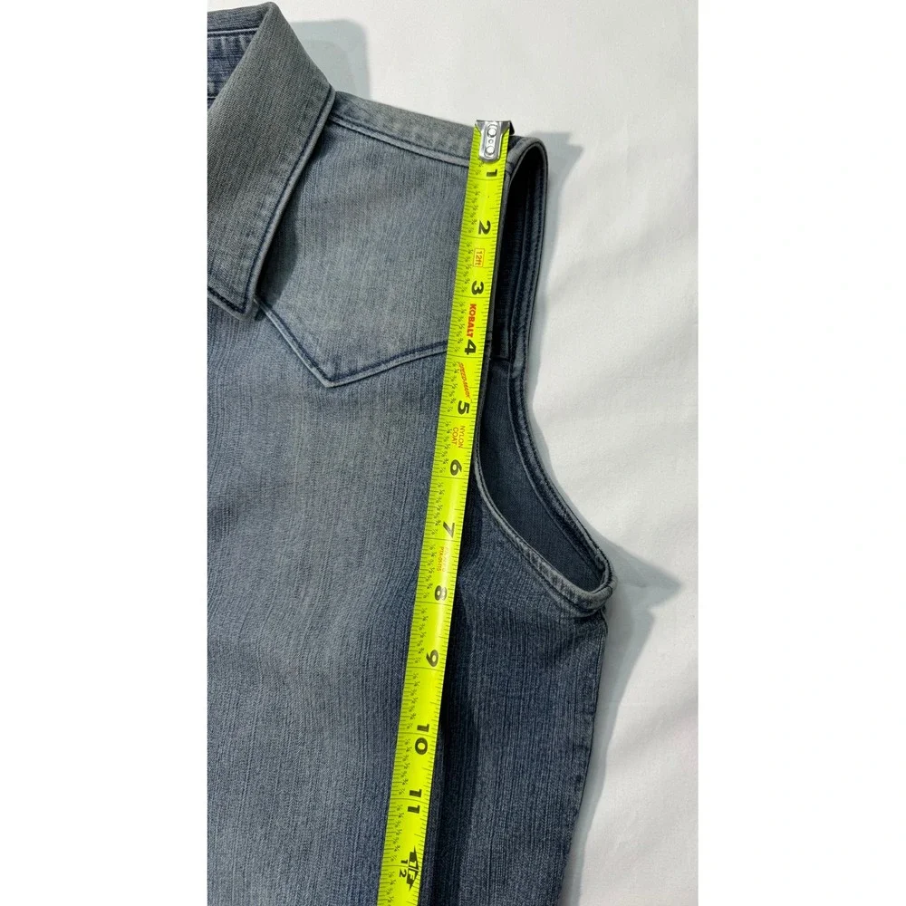 Polo Jeans Co. Ralph Lauren Women's Denim Sleeveless Western Shirt – Medium
